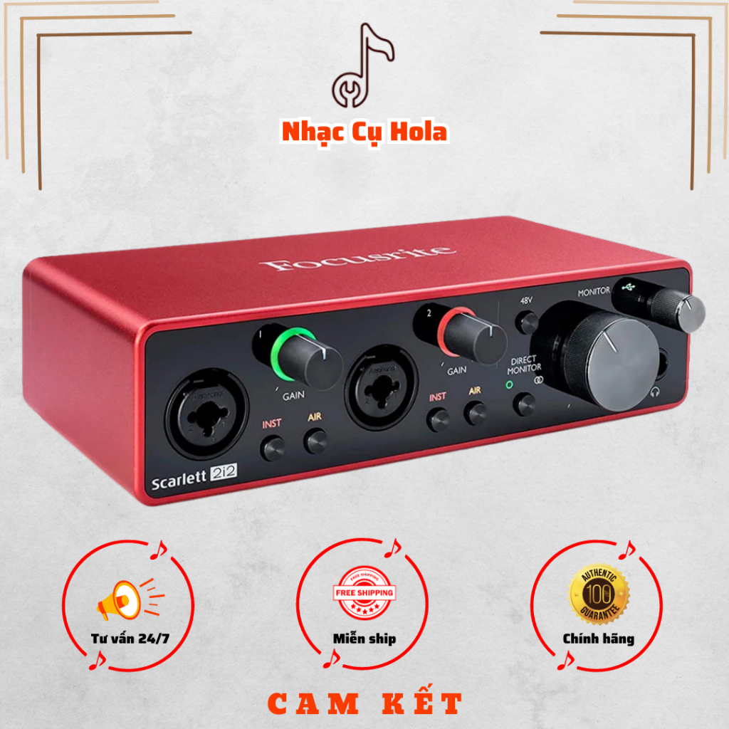 [Chính hãng] Thiết bị thu âm Soundcard Focusrite Scarlett 2i2 (3rd Gen)
