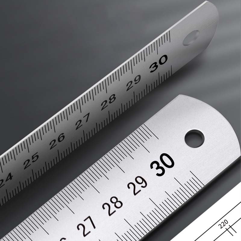 Thước Lá Thép, Thước Kẻ Thép Inox 100% Chính Xác Đủ Các Size 15cm, 20cm, 30cm, 40cm, 50cm, 60cm