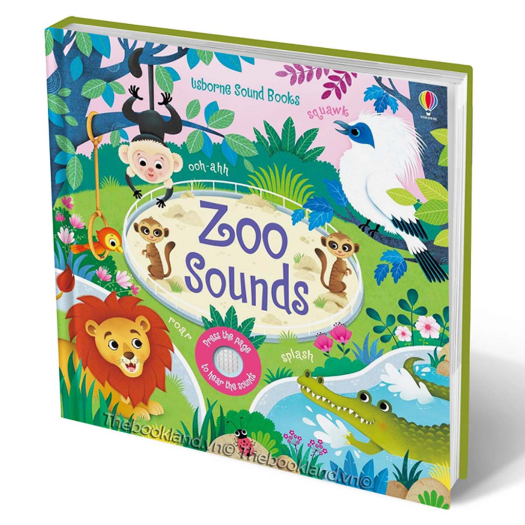 [Đồ chơi âm thanh] phát nhạc chính hãng usborne sound book - Zoo sounds (Touchy-Feely Sound Books)