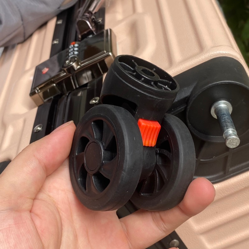 Bánh xe vali thay thế chốt màu đỏ dành cho VALI KHUNG NHÔM KHÓA SẬP