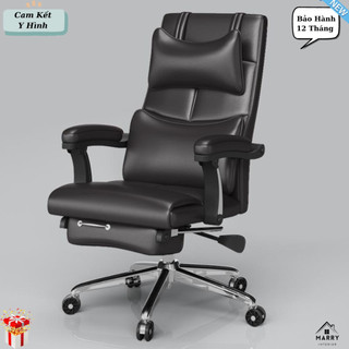 Ghế giám đốc xoay 360 độ, có gối thư giãn, có bánh xe trơn tru, điều chỉnh độ cao chống mỏi- nội thất marry
