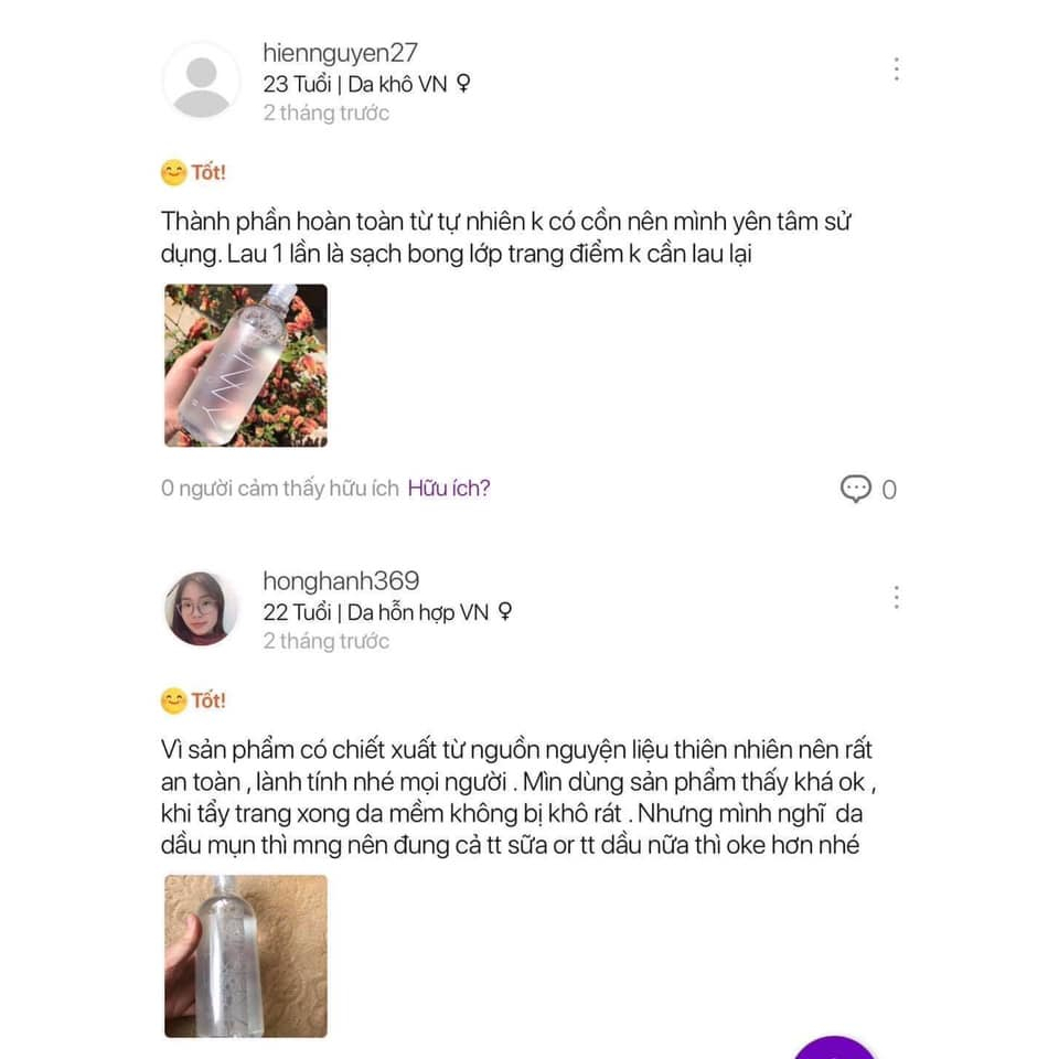 NƯỚC TẨY TRANG UNNY CLUB Mild Cleansing Wate