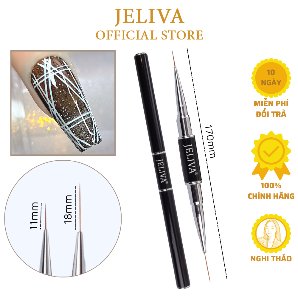 Cọ vẽ nét nail 2 đầu JELIVA