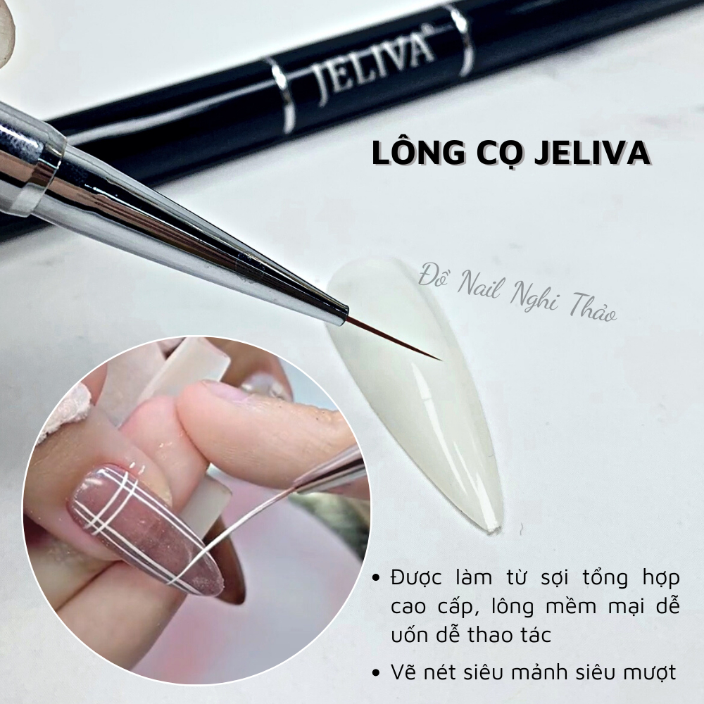 Cọ vẽ nét nail 2 đầu JELIVA