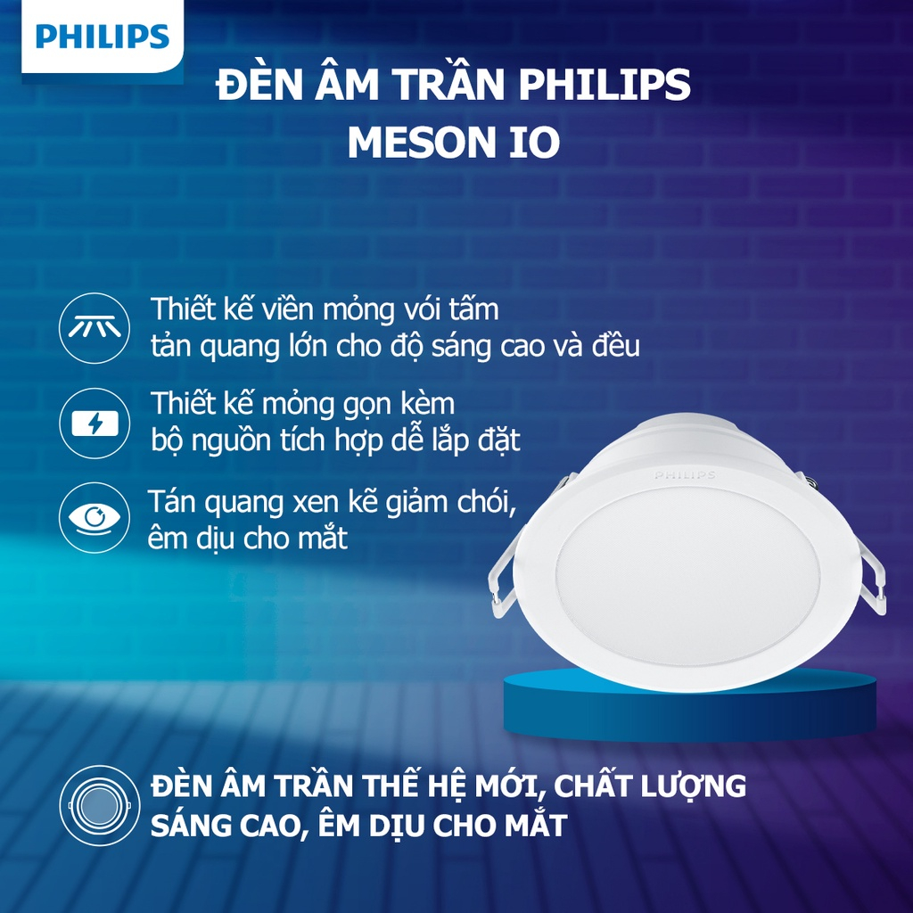 Bộ đèn âm trần Meson IO Philips