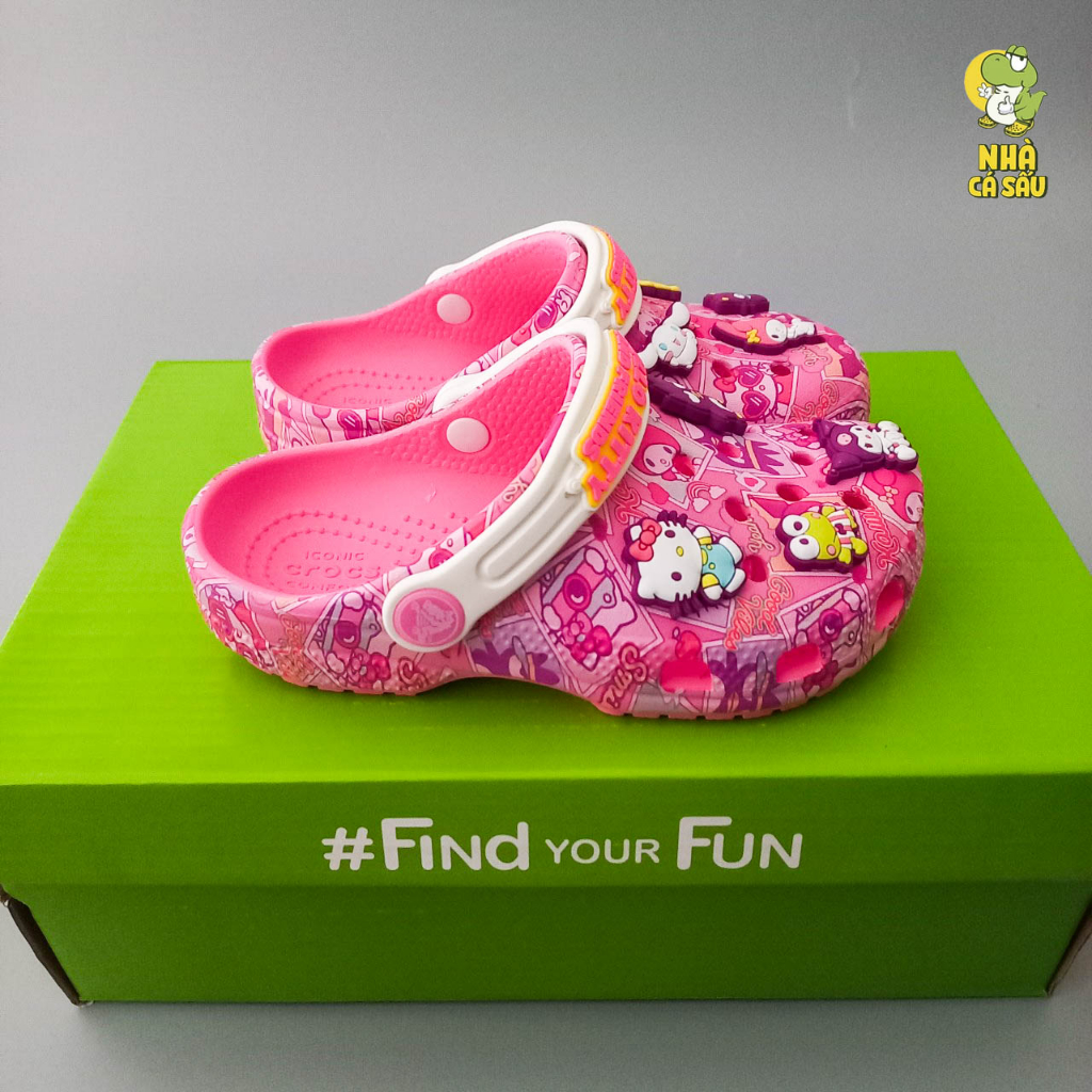 Dép Sục Cross Classic Hello Kitty & Friends Cho Bé Gái Tặng Kèm Jibbitz