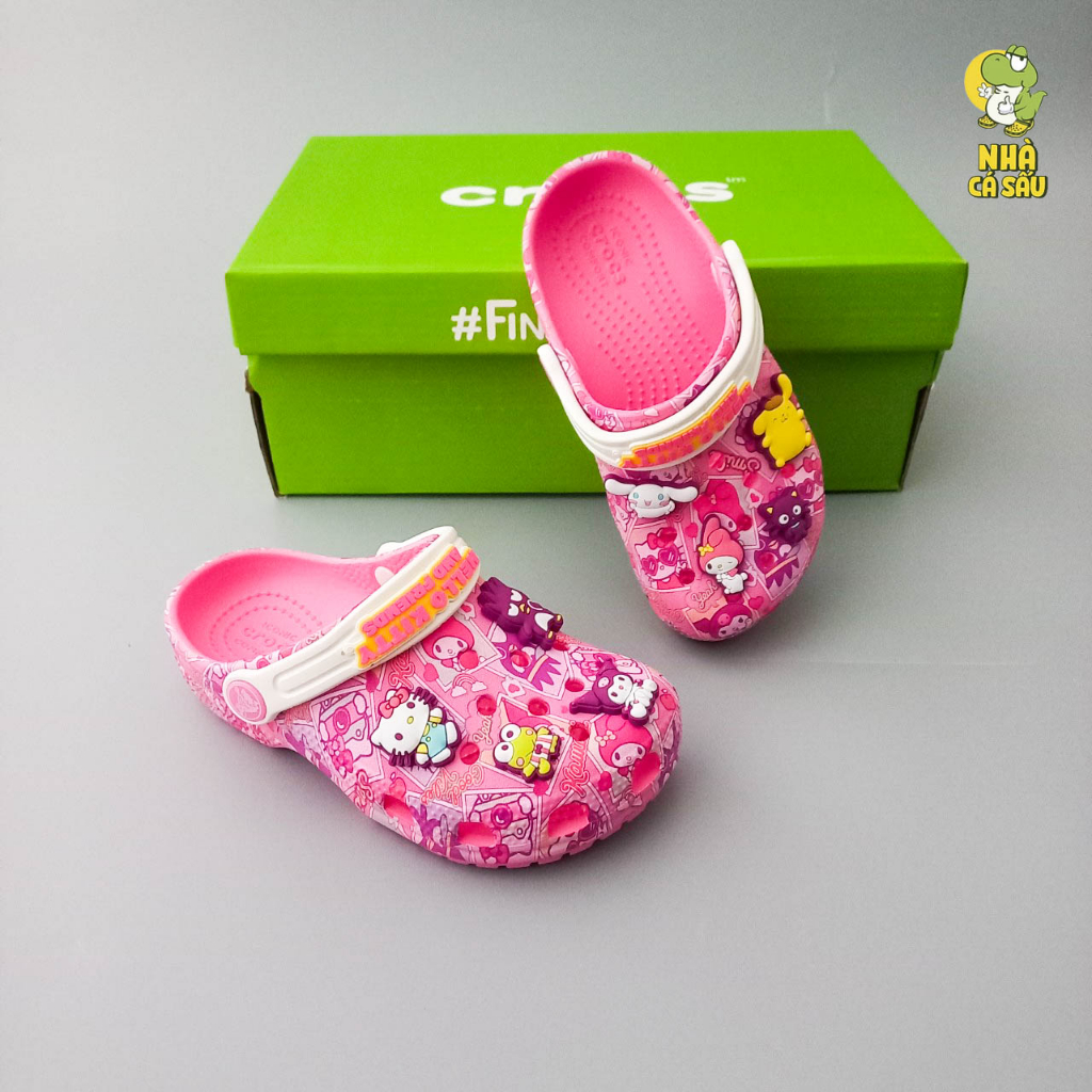 Dép Sục Cross Classic Hello Kitty & Friends Cho Bé Gái Tặng Kèm Jibbitz