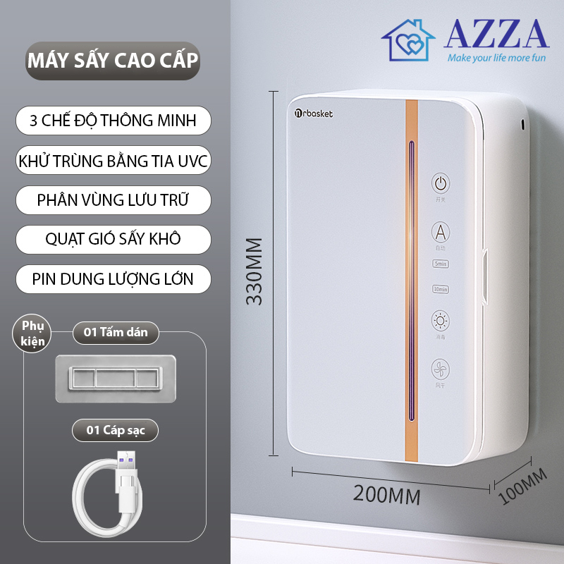 Máy sấy đũa, máy khử khuẩn cao cấp AZZA-1101