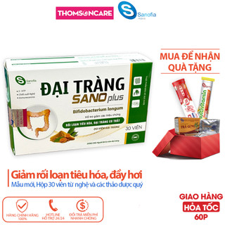 Đại tràng Sano Plus - Hỗ trợ giảm rối loạn tiêu hóa, đại tràng co thắt từ nghệ và thảo dược - Hộp 30 viên Thomsoncare