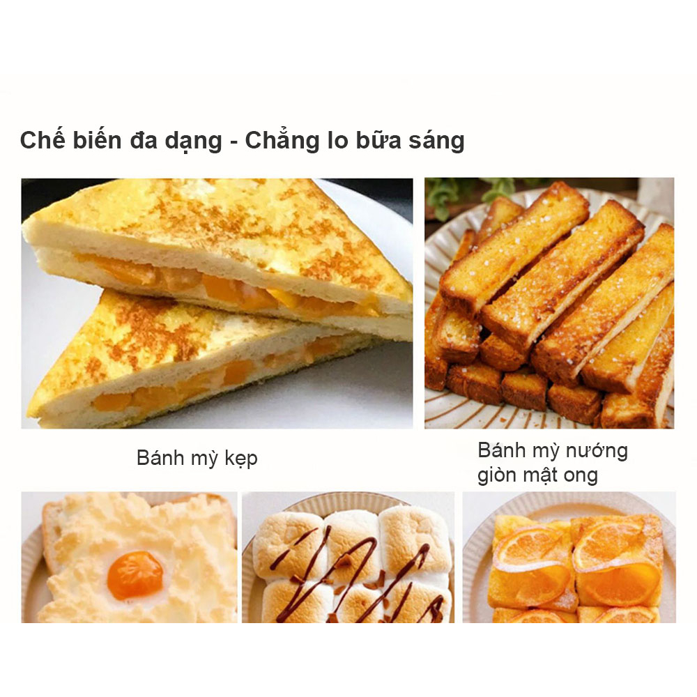 Máy kẹp máy làm bánh sandwich, máy nướng bánh mì ăn sáng nhanh chóng, nhỏ gọn, tiện lợi