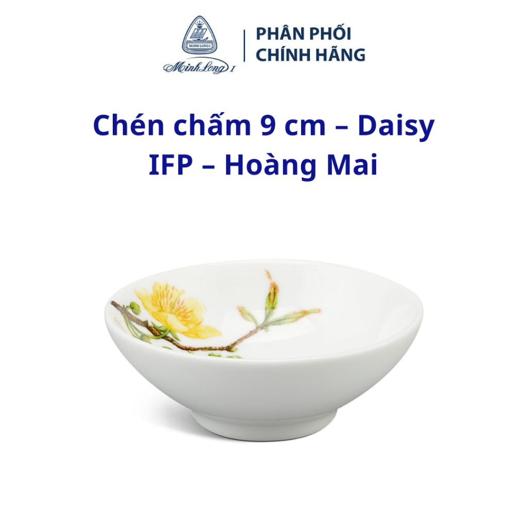 Bộ 5 chén chấm 9 cm - Daisy Hoàng Mai - Gốm sứ cao cấp Minh Long I