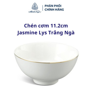 Hộp 6 Chén Cơm Minh Long 11.2cm Jasmine Lys Chỉ vàng - Gốm sứ cao cấp Minh Long I
