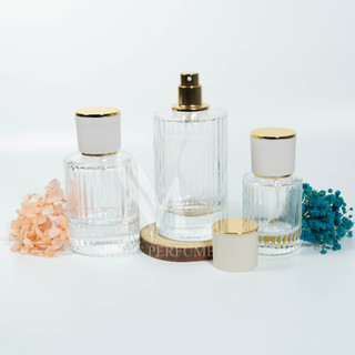 Chai chiết nước hoa 30ml - Lọ chiết thủy tinh cao cấp dạng tròn có vân vòi xịt phun sương
