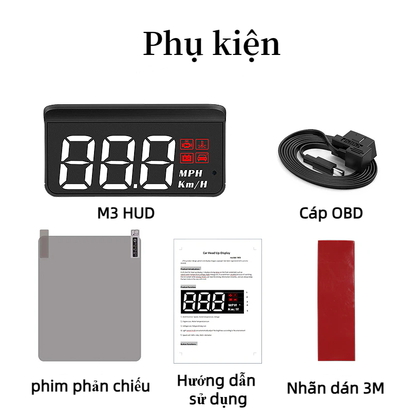 Màn hình HUD di động độ nét cao màn hình ô tô HUD M3