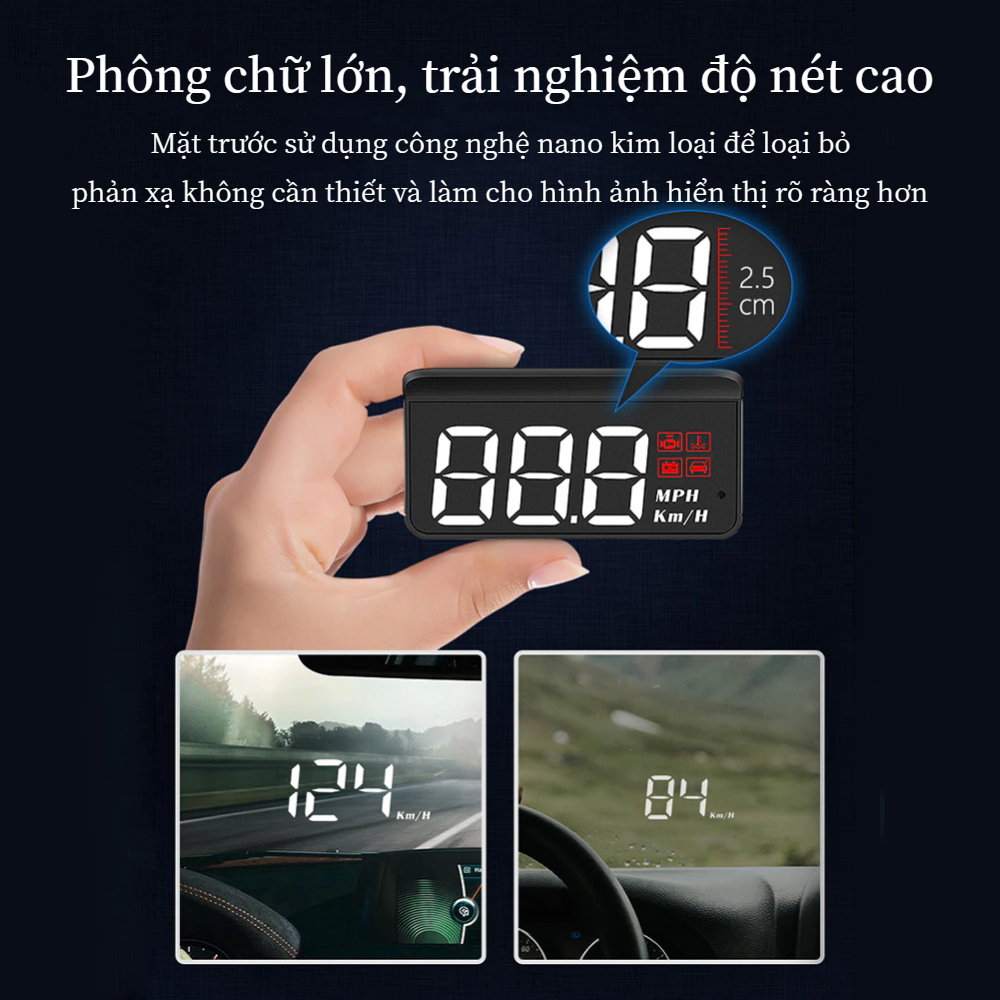Màn hình HUD di động độ nét cao màn hình ô tô HUD M3