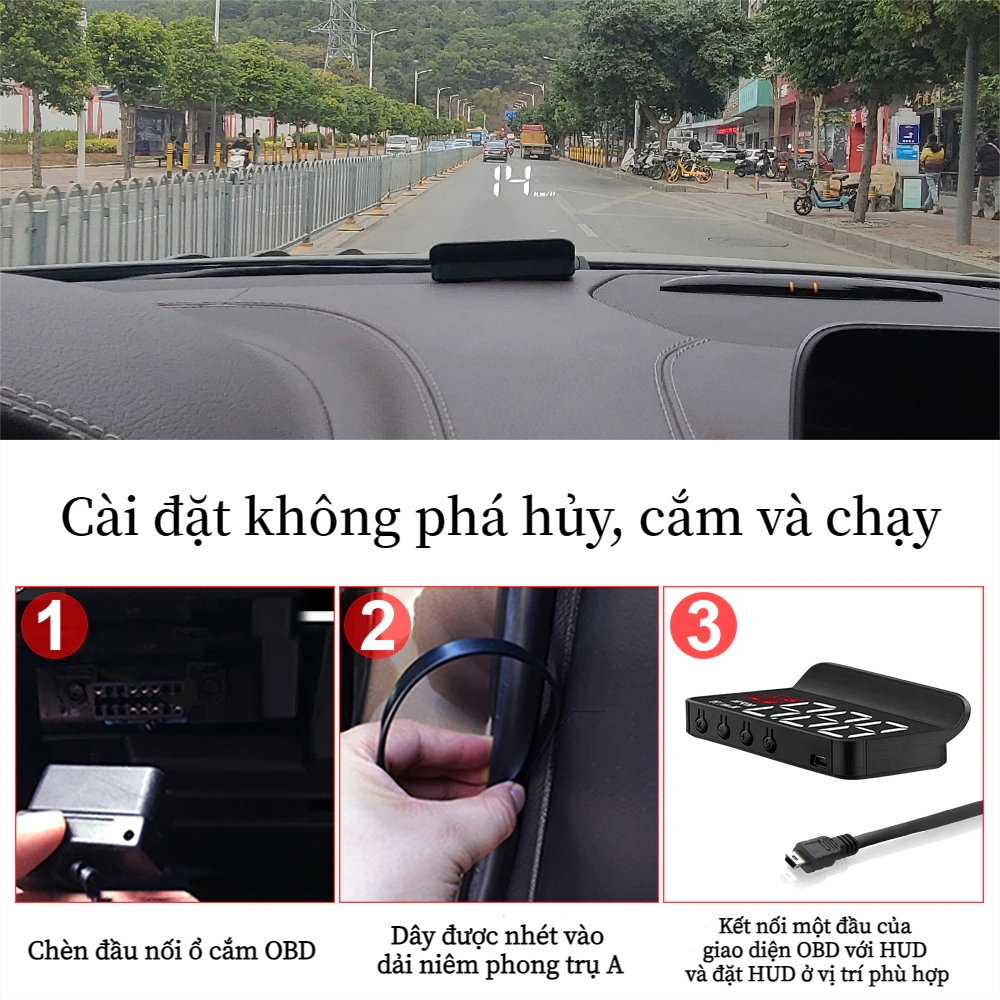 Màn hình HUD di động độ nét cao màn hình ô tô HUD M3