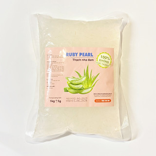 Thạch Nha Đam Ruby pearl bao bì nhãn vàng