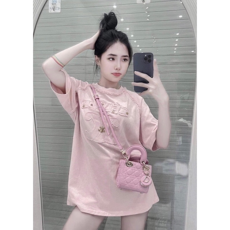 Áo Phông Thêu CEL Đính Charm Nổi Siêu Hot