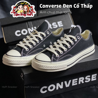 Giày sneaker cv đen cổ thấp 1970s, hàng chuẩn cao cấp, full bảo hành | hopi sneaker