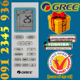 Remote Điều khiển điều hòa máy lạnh GREE. (Mẫu số 1)