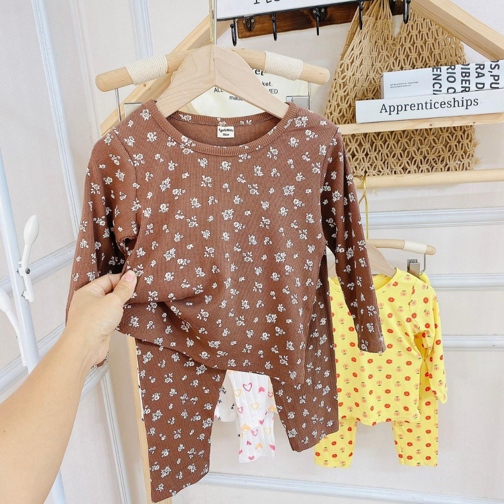 Bộ cotton xuất dư siêu xinh cho bé gái - B35