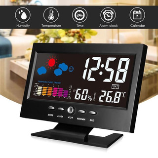 Đồng hồ để bàn LED có lịch ngày đô nhiệt độ & độ ẩm