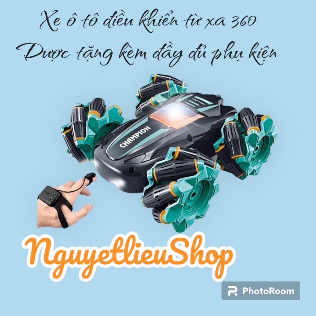 ô tô điều khiển từ xa xoay 360 di chuyển 6 hướng có đèn led
