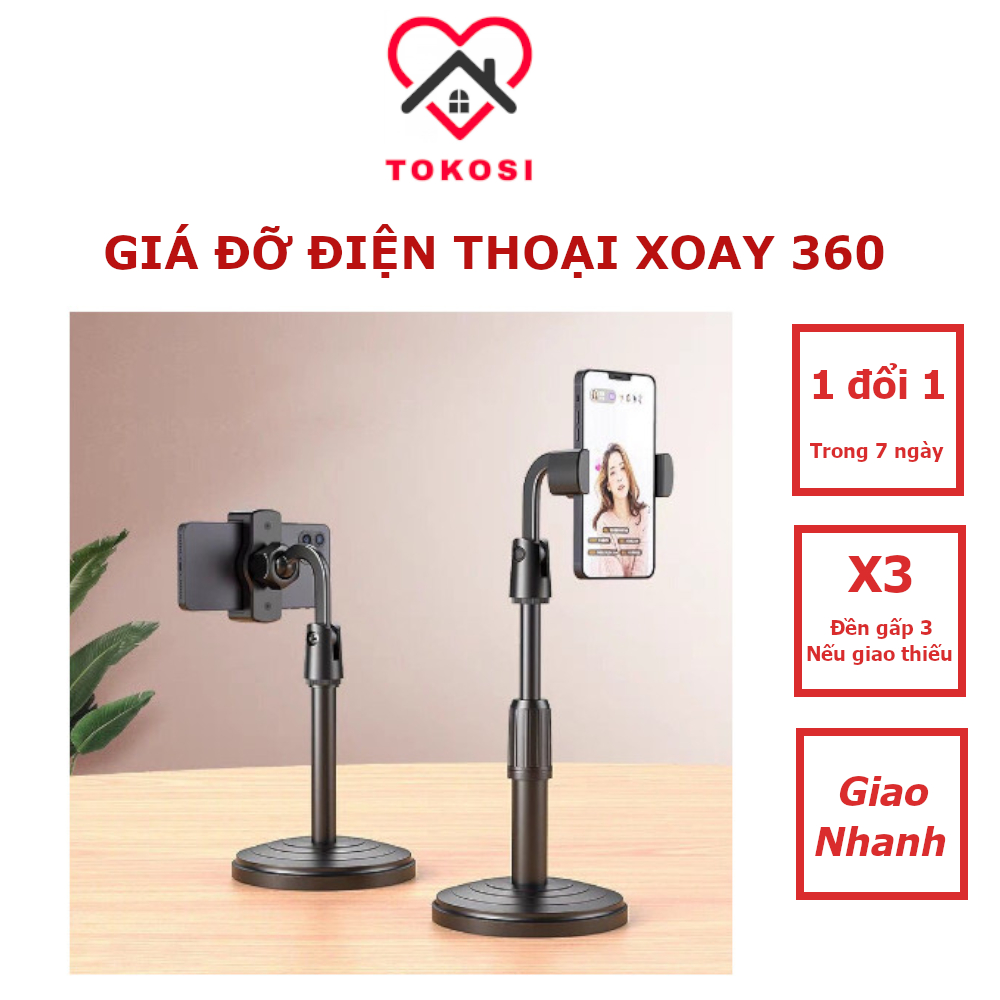 Kẹp Điện Thoại - Giá Đỡ Điện Thoại Xoay 360 Độ Livestream Xem Video Để Bàn