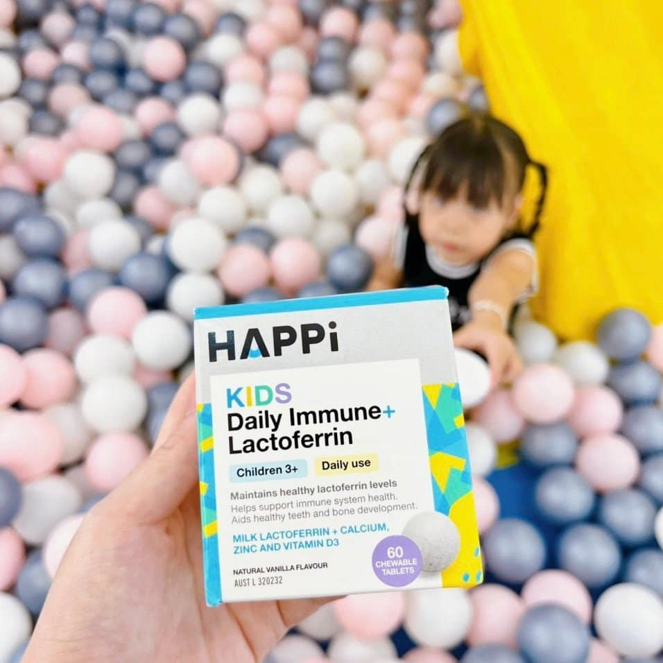 Kẹo hỗ trợ tăng đề kháng HAPPi Lactoferrin Kids 60 viên - Beanstore