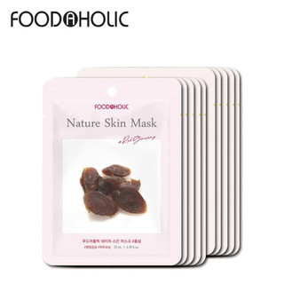 COMBO 10 MIẾNG MẶT NẠ HỒNG SÂM RED GINSENG NATURE SKIN MASK FOODAHOLIC