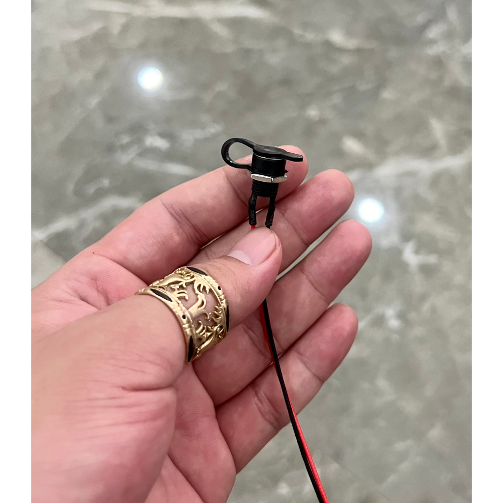 Jack sạc DC 5.5*2.1mm có dây AWG24 siêu dai, lỗ khoan 10mm. BN.