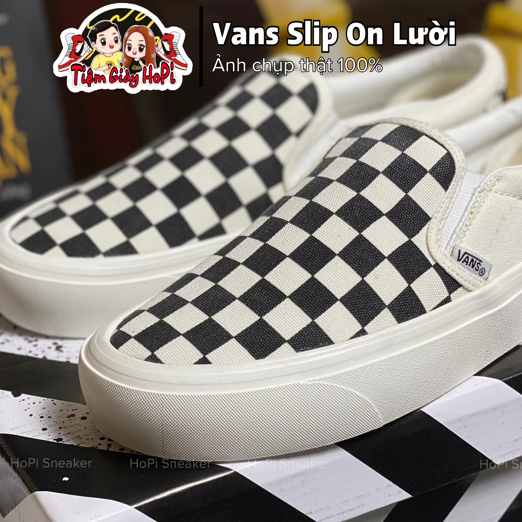 Giày Sneaker Vanr Lười Caro, Van Caro Bản Chuẩn, Full Bảo Hành | HoPi Sneaker