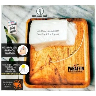 100-200gr SÁP PARAFFIN LÀM NẾN TẶNG TIM NẾN KHÔNG KHÓI