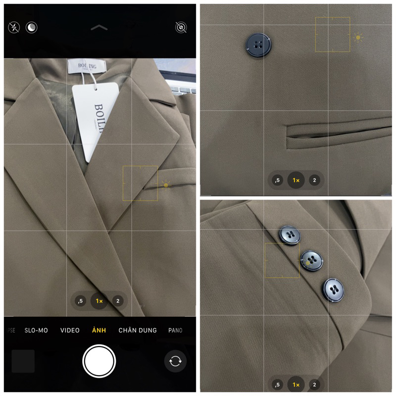 Áo khoác blazer 4 khuy 6602 màu báic dài 75cm