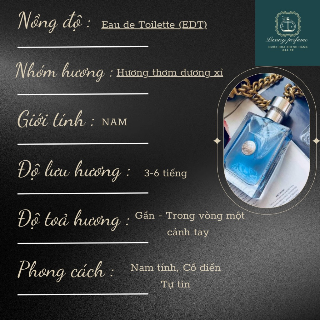 Nước hoa nam | 10ml Versace - Pour Homme - Chính Hãng Tươi mát, Cuốn hút, Nam tính | Luxury Perfume