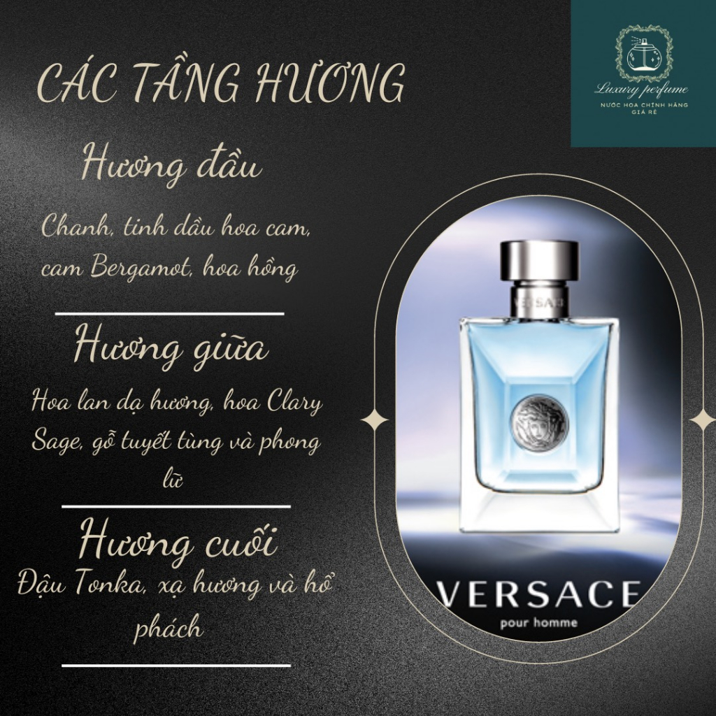 Nước hoa nam | 10ml Versace - Pour Homme - Chính Hãng Tươi mát, Cuốn hút, Nam tính | Luxury Perfume