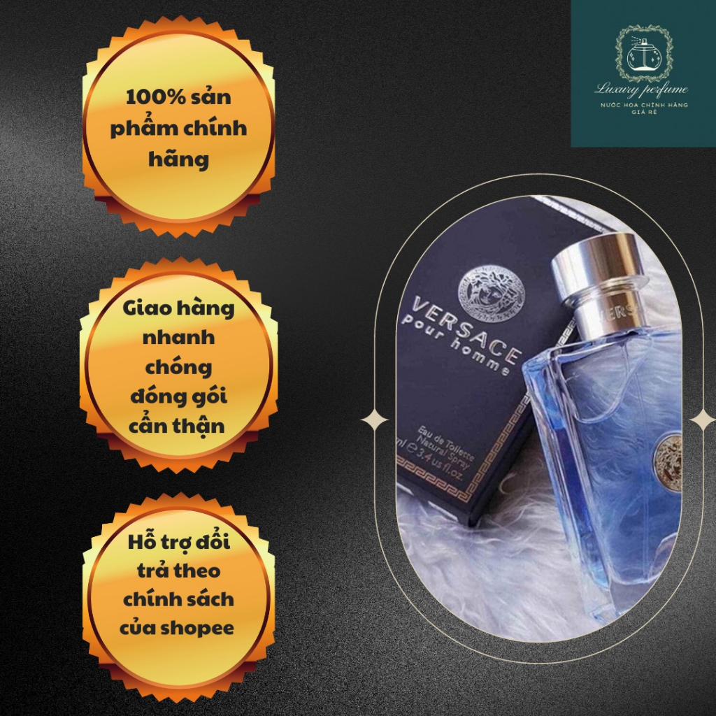 Nước hoa nam | 10ml Versace - Pour Homme - Chính Hãng Tươi mát, Cuốn hút, Nam tính | Luxury Perfume