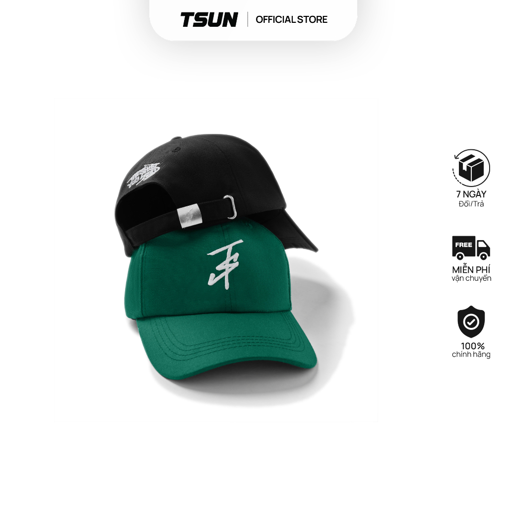 Nón TSUN Logo Cap - 2 Màu - [UNISEX] - Họa Tiết Thêu