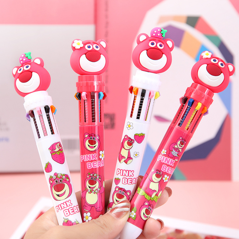 Bút Bi Gấu LOTSO 10 Màu Cực Hay