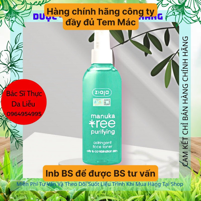 Toner se khít lỗ chân lông Manuka Tree Purifying Astringent Face 200ml