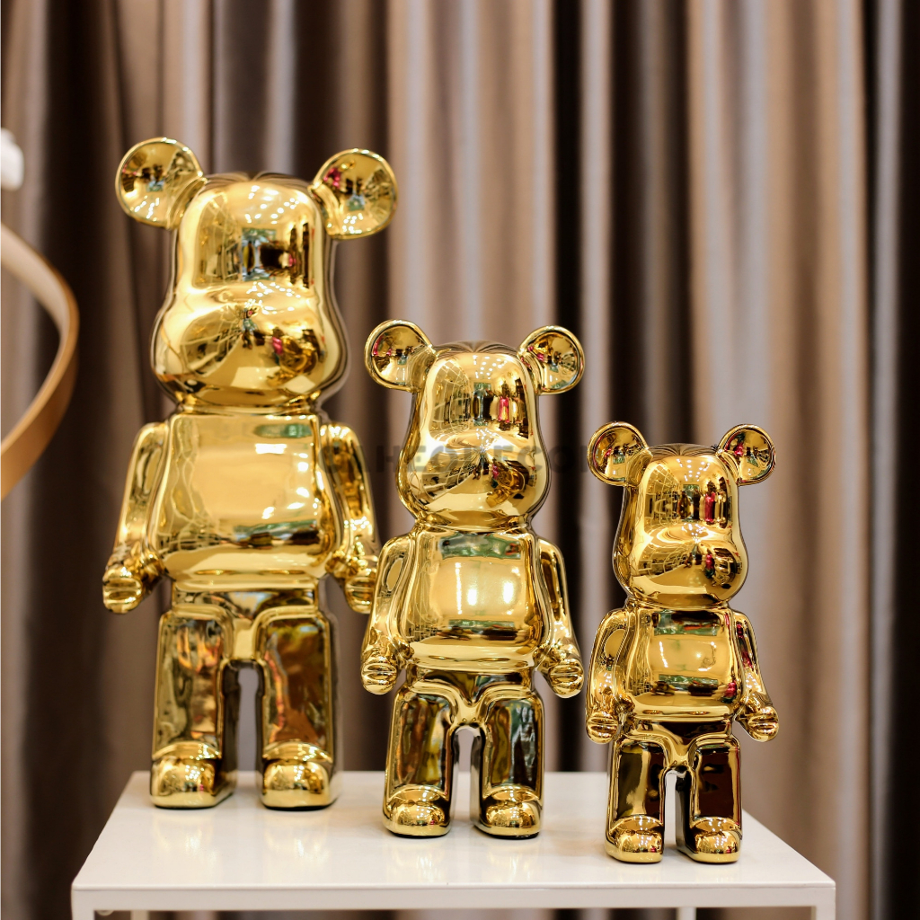 Bearbrick Mạ Điện 50cm 80cm, Gấu Bearbrick Bụng Phệ, Bearbrick Đủ Size Trang Trí Nhà Cửa Quà Tặng Độc Đáo