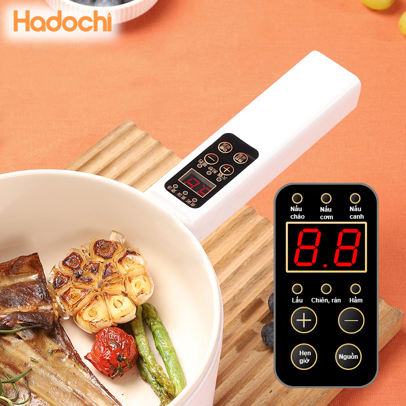 Nồi Nấu Điện Đa Năng Hadochi dung tích 1,8 lít, công suất 450w - bảo hành 6 tháng