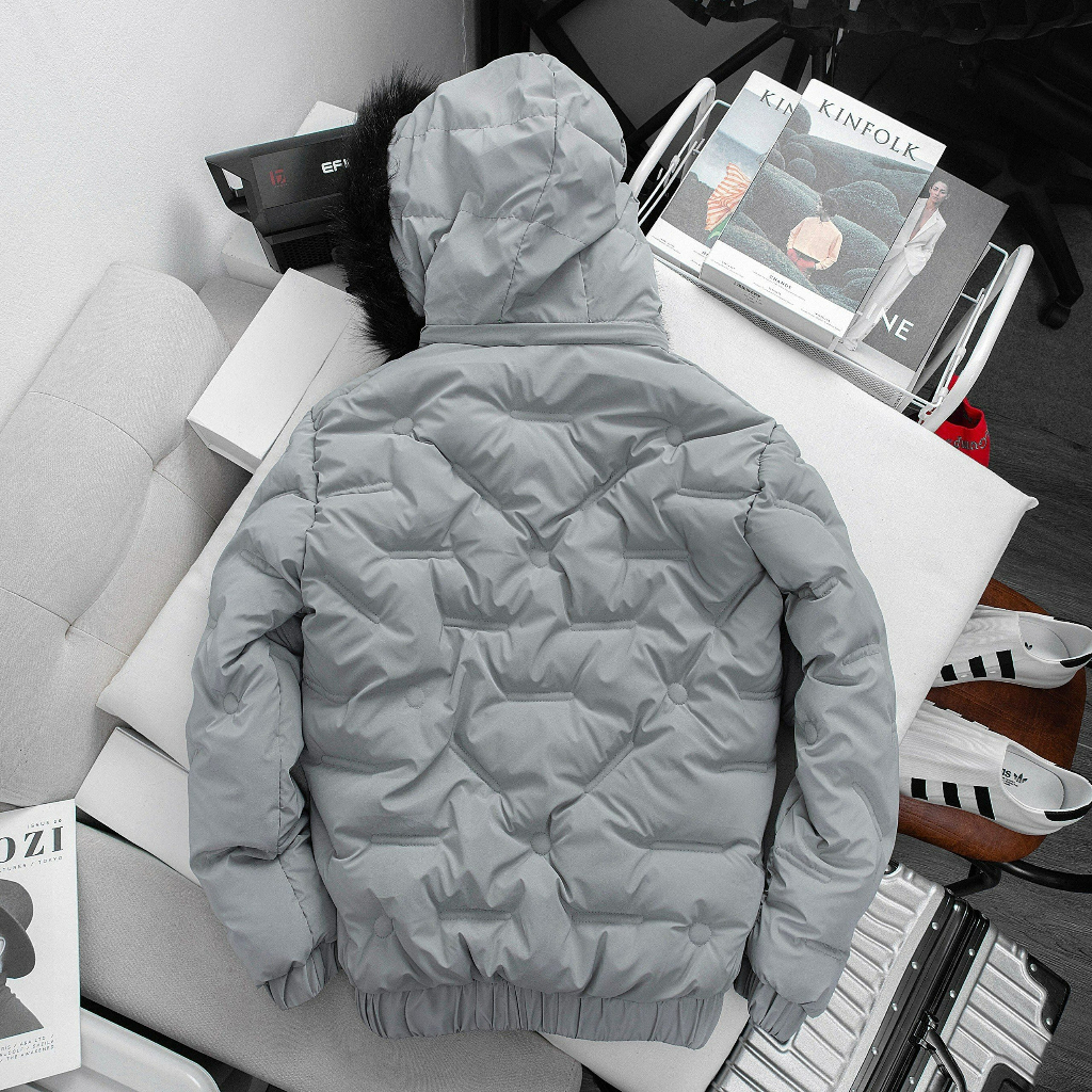 Áo khoác phao nam - áo phao nam mũ lông trần bông siêu đẹp