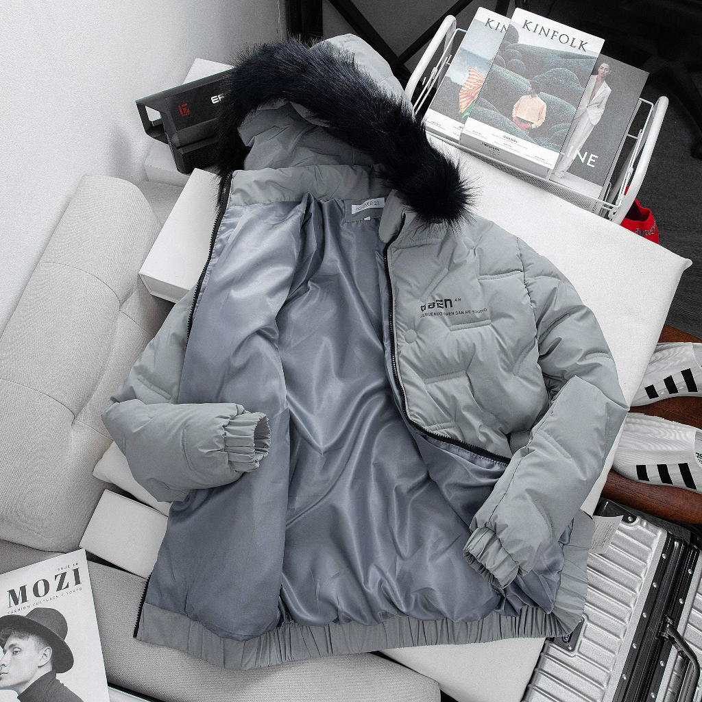 Áo khoác phao nam - áo phao nam mũ lông trần bông siêu đẹp