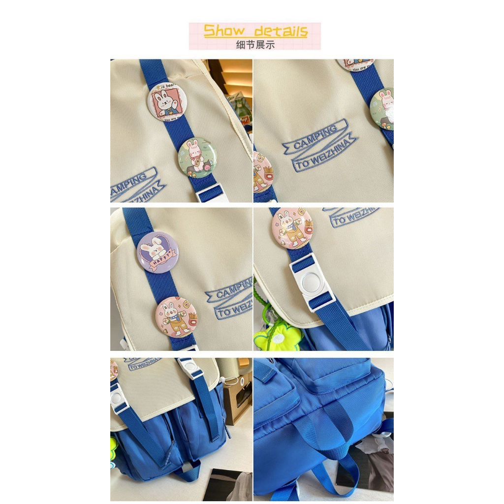 Balo Đai bấm móc hoa