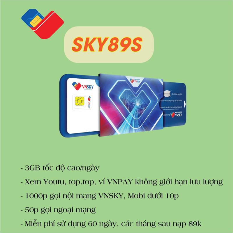 Sim 4G SKy sóng Mobifone KHÔNG GIỚI HẠN DUNG LƯỢNG DATA DÙNG TOÀN QUỐC