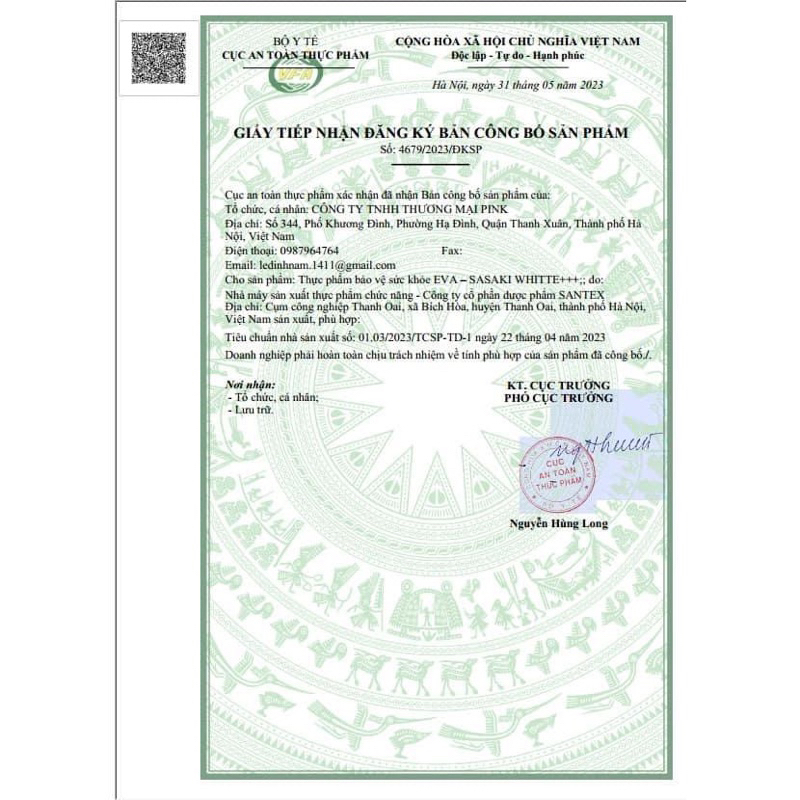 Eva Sasakiwhite viên uống thơm cơ thể trắng da mờ nám  Nhật Bản