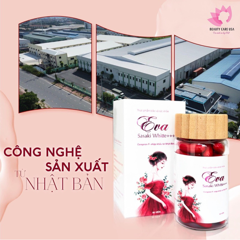 Eva Sasakiwhite viên uống thơm cơ thể trắng da mờ nám  Nhật Bản