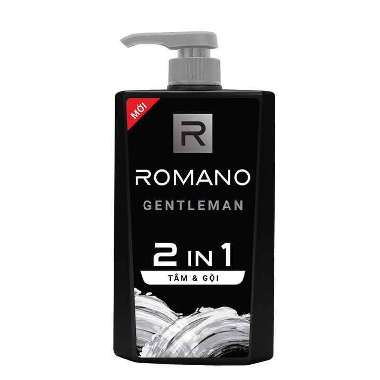 Tắm gội 2 trong 1 hương nước hoa Romano 2in1 650g/chai - Gentleman