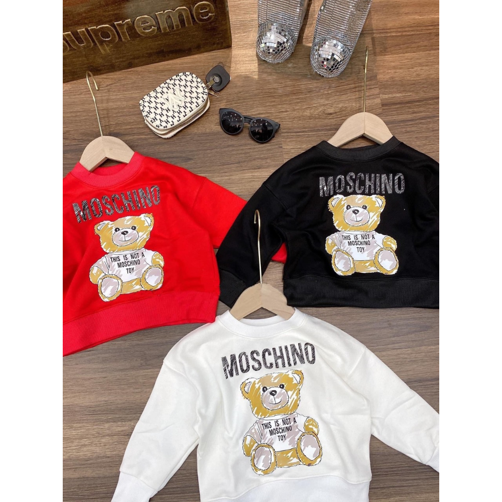 Áo nỉ cổ tròn cho bé mốt chi nô loang, áo sweater cho bé,TP KIDS,